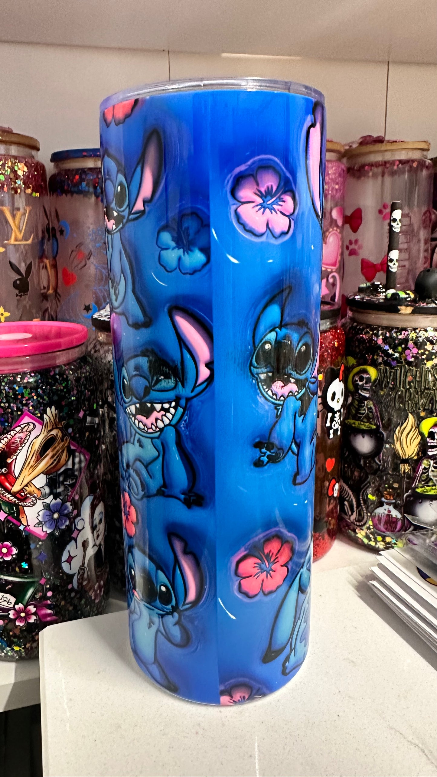 Blue Alien Tumbler