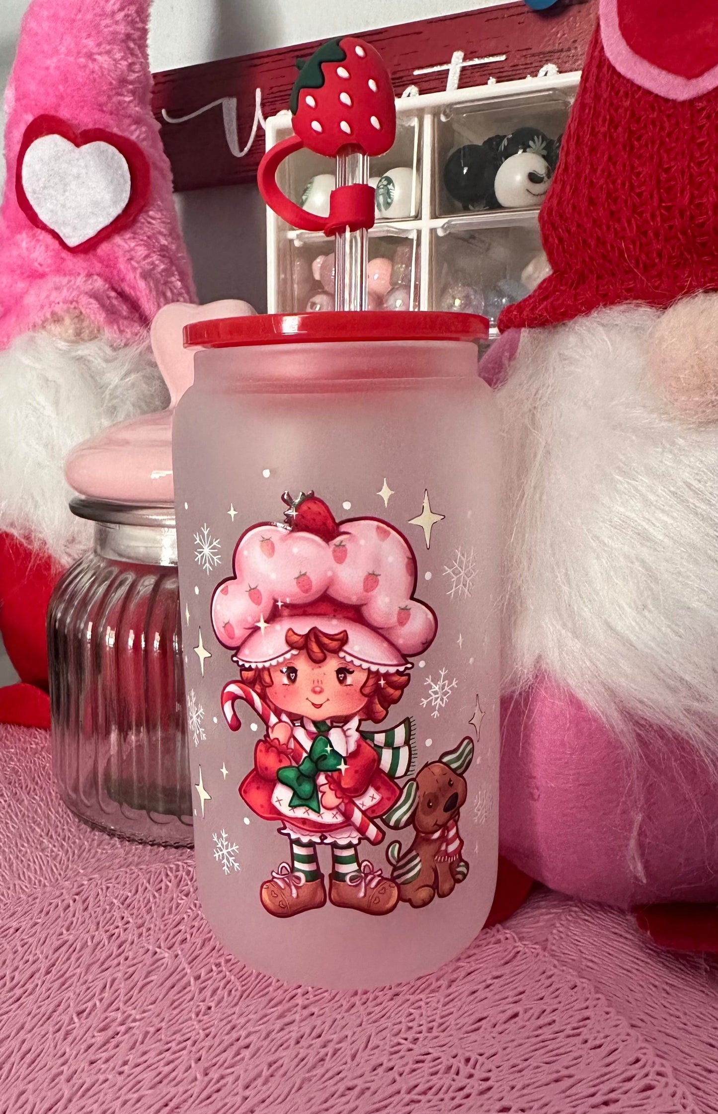 Strawberry 🍓 Shortcake Glass Cup